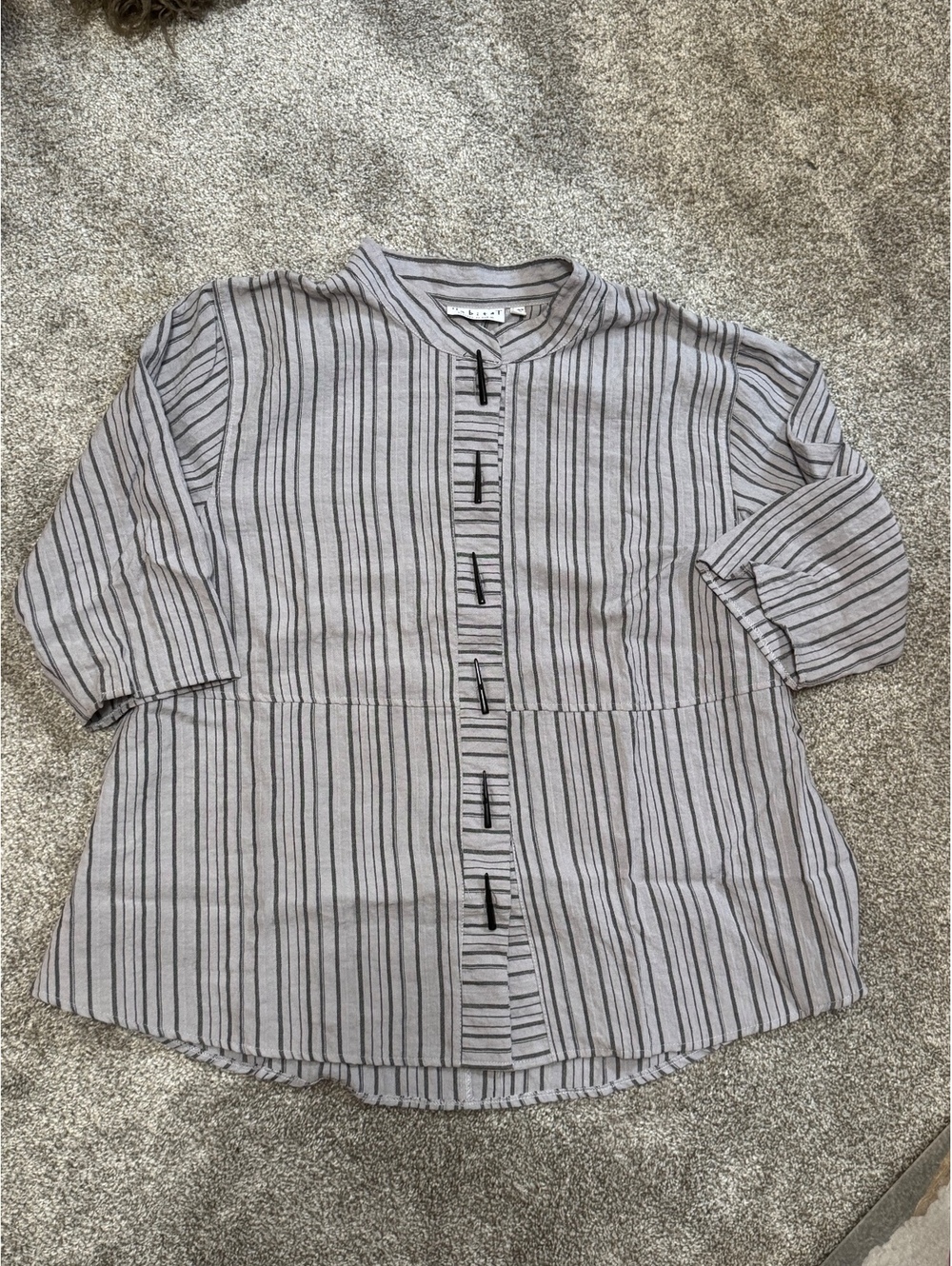 Habitat Women's Medium Striped Button-Up Blouse